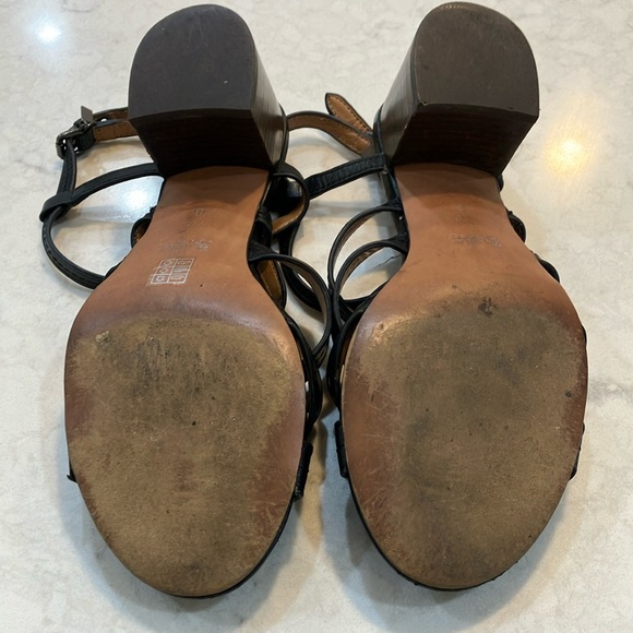 Women's Coach Terri Black Leather Strappy Sandals Chunky Heel Sz 7.5 W/Box- GUC - Picture 10 of 13